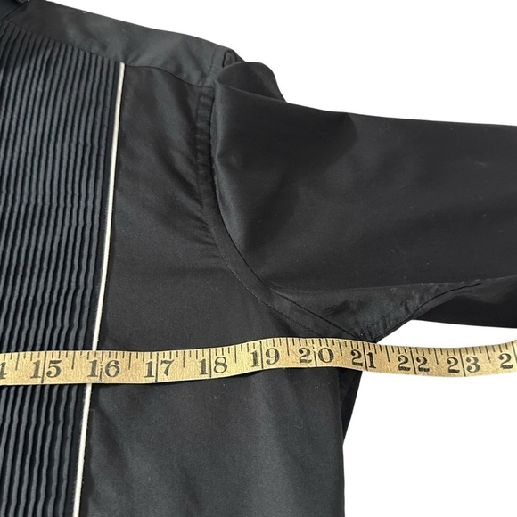 RON TOMSON FLAGSHIP BLACK TUXEDO SHIRT SIZE MEDIUM - Picture 14 of 16